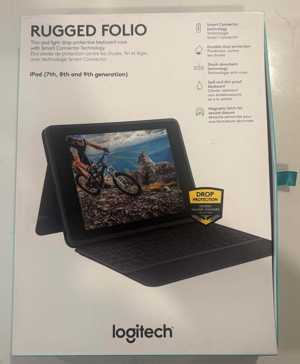 Logitech Rugged Folio Protective Keyboard Case for iPad 7th 8th & 9th Generation